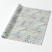 Retroglaspap Hipster Wrapping Paper Cadeaupapier (Uitgerold)
