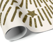 Retroglitter, gouden zon met roggen cadeaupapier (Rol Hoek)