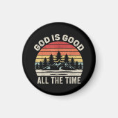  RetroGod is altijd goed Christelijk Magneet (Voorkant)