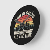  RetroGod is altijd goed Christelijk Ronde Klok (Hoek)