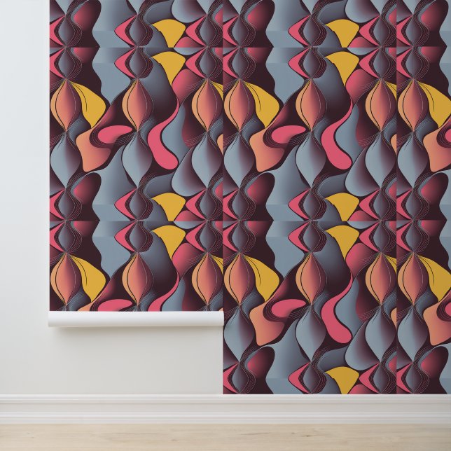 Retrogolf Abstract: Moderne rondingen uit het midd Behang (Applicatie)