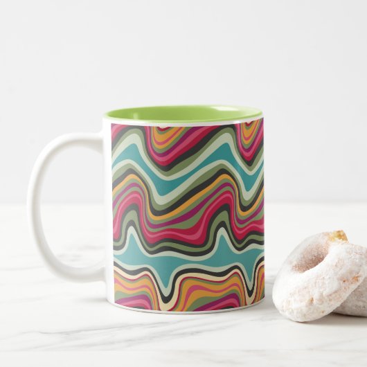 retrogolf MANA Tweekleurige Koffiemok (Met donut)