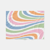 Retrogolfontwerp Fleece Deken (Voorkant (Horizontaal))