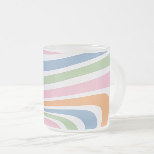 Retrogolfontwerp Matglas Koffiemok (Voorkant rechts)