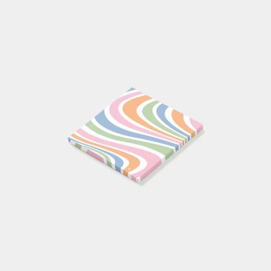 Retrogolfontwerp Post-it® Notes (Schuin)