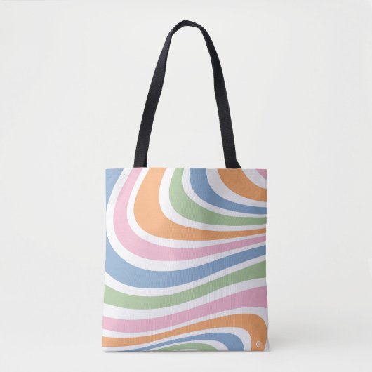 Retrogolfontwerp Tote Bag (Voorkant)