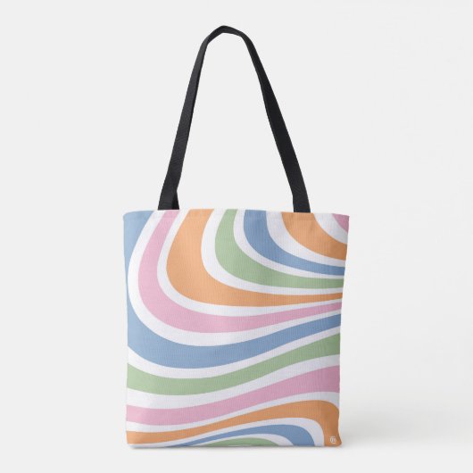 Retrogolfontwerp Tote Bag (Achterkant)