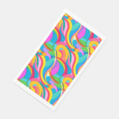 Retrogolven Abstracte kleurrijke doedelen Servet (Hoek)