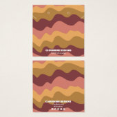 Retrogolven die Ketting juwelen-beeldschermkaart v Vierkante Visitekaartjes (Voorkant /achterkant)