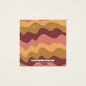 Retrogolven die Ketting juwelen-beeldschermkaart v Vierkante Visitekaartjes (Voorkant)