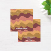 Retrogolven die Ketting juwelen-beeldschermkaart v Vierkante Visitekaartjes (Bureau)