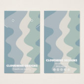 Retrogolven die Ketting juwelen-beeldschermkaart v Visitekaartje (Voorkant /achterkant)