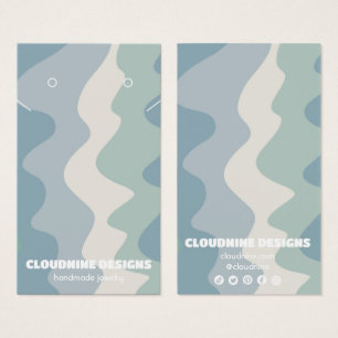 Retrogolven die Ketting juwelen-beeldschermkaart v Visitekaartje