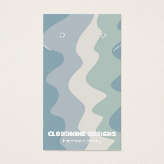 Retrogolven die Ketting juwelen-beeldschermkaart v Visitekaartje (Voorkant)