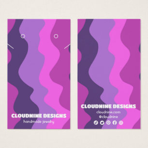 Retrogolven die Ketting juwelen-beeldschermkaart v Visitekaartje