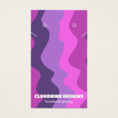 Retrogolven die Ketting juwelen-beeldschermkaart v Visitekaartje (Voorkant)