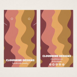 Retrogolven die Ketting juwelen-beeldschermkaart v Visitekaartje