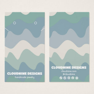 Retrogolven die Ketting juwelen-beeldschermkaart v Visitekaartje