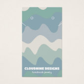 Retrogolven die Ketting juwelen-beeldschermkaart v Visitekaartje (Voorkant)