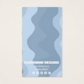 Retrogolven die Ketting juwelen-beeldschermkaart v Visitekaartje (Achterkant)