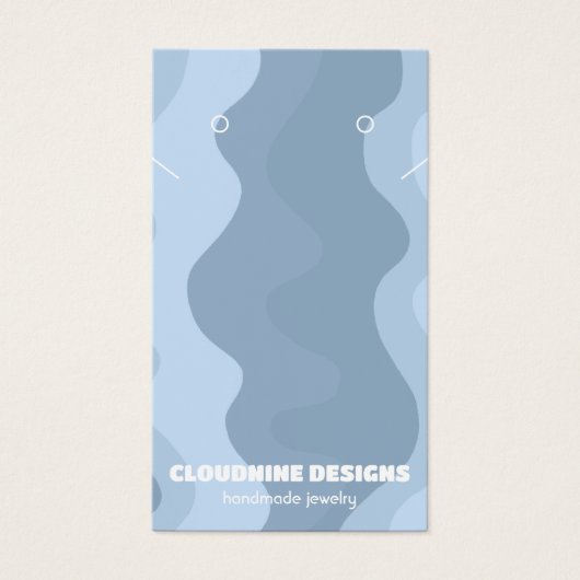 Retrogolven die Ketting juwelen-beeldschermkaart v Visitekaartje (Voorkant)