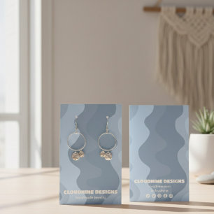 Retrogolven die Ketting juwelen-beeldschermkaart v Visitekaartje