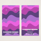 Retrogolven die Ketting juwelen-beeldschermkaart v Visitekaartje (Voorkant /achterkant)