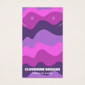 Retrogolven die Ketting juwelen-beeldschermkaart v Visitekaartje (Voorkant)