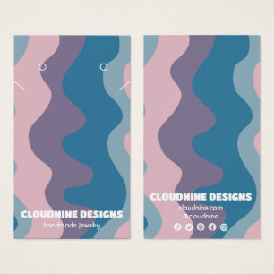 Retrogolven die Ketting juwelen-beeldschermkaart v Visitekaartje