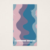 Retrogolven die Ketting juwelen-beeldschermkaart v Visitekaartje (Voorkant)