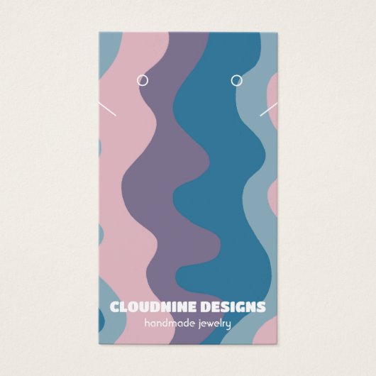 Retrogolven die Ketting juwelen-beeldschermkaart v Visitekaartje (Voorkant)