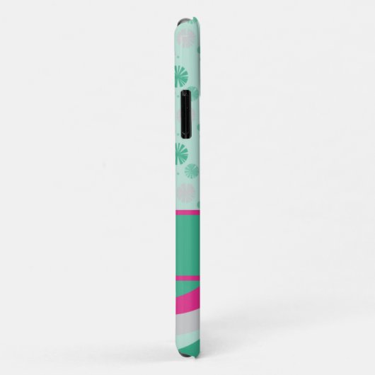 Retrogolven en bloemen II Case-Mate iPhone Case (Achterkant/rechts)