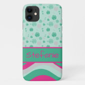 Retrogolven en bloemen II Case-Mate iPhone Case (Achterkant)