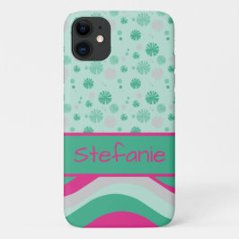 Retrogolven en bloemen II Case-Mate iPhone Case