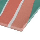 Retrogolven - Oranje en groen Snijplank (Hoek)