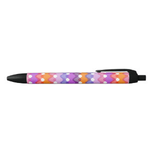 Retrogolven Zwarte Inkt Pen