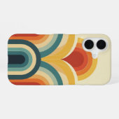 Retrogolvenbogen iPhone 16 Hoesje (Achterkant horizontaal)