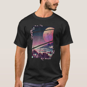 Retrogolwortels van bomen in het leven en Lofi jap T-shirt