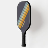  retrograde regenboog gestreept met naam pickleball paddle (Links)