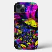 Retrogroef psychedelische fractale kunst Case-Mate iPhone case (Achterkant)