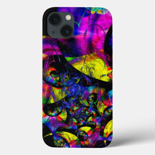 Retrogroef psychedelische fractale kunst Case-Mate iPhone case (Achterkant)