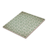 Retrogroen patroon ook bekend als funky indian tegeltje (Zijkant)