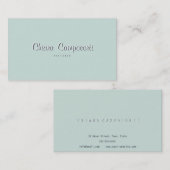 Retrogroen visitekaartje aanpasbaar (Voorkant / Achterkant)