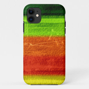 Retrogroene limoen oranje rode gele strepen Case-Mate iPhone case