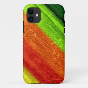 Retrogroene limoen oranje rode gele strepen Case-Mate iPhone case