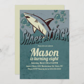 Retrohaai met als geboorte beschouwd partij kaart (Voorkant / Achterkant)