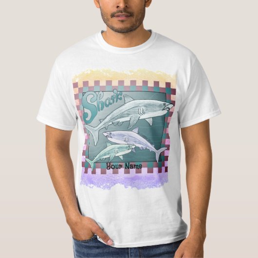 Retrohaaien T-shirt (Voorkant)