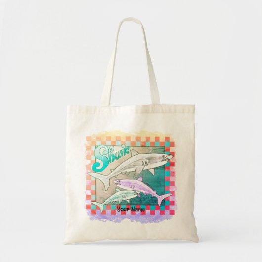 Retrohaaien Tote Bag (Voorkant)