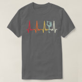 Retrohartslag schaatsen  puls-ijs t-shirt (Design voorkant)