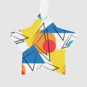 Retrohedendaagse geometrische kleurrijke patronen ornament (achterkant)